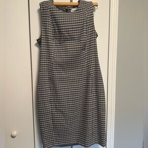 Calvin Klein Black and White Checkered Dress